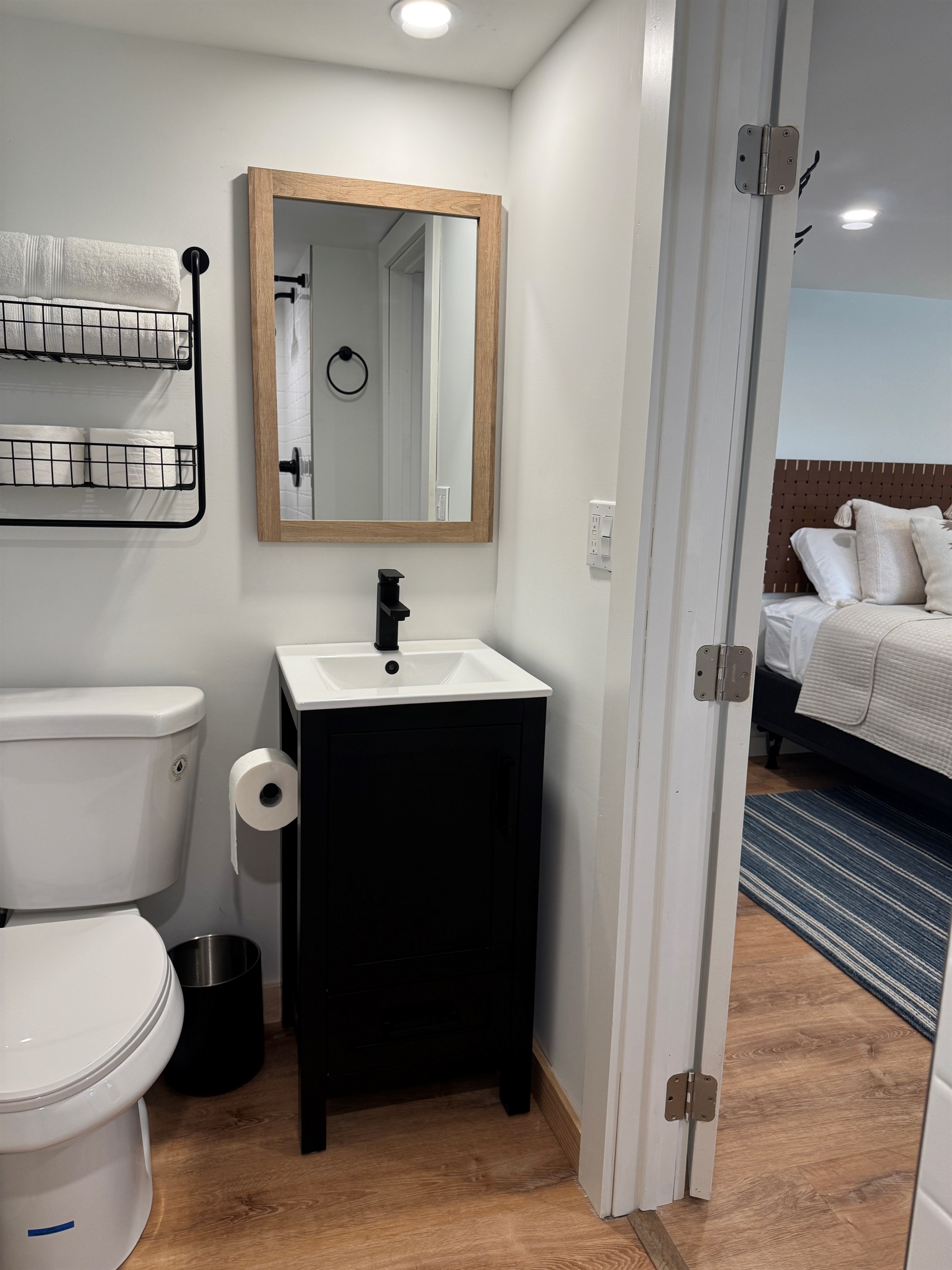 En-suite bath with shower