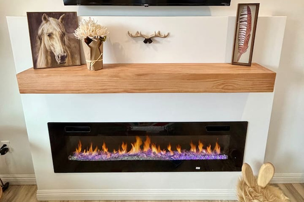 Electric fireplace creates warmth and beautiful ambiance without any effort