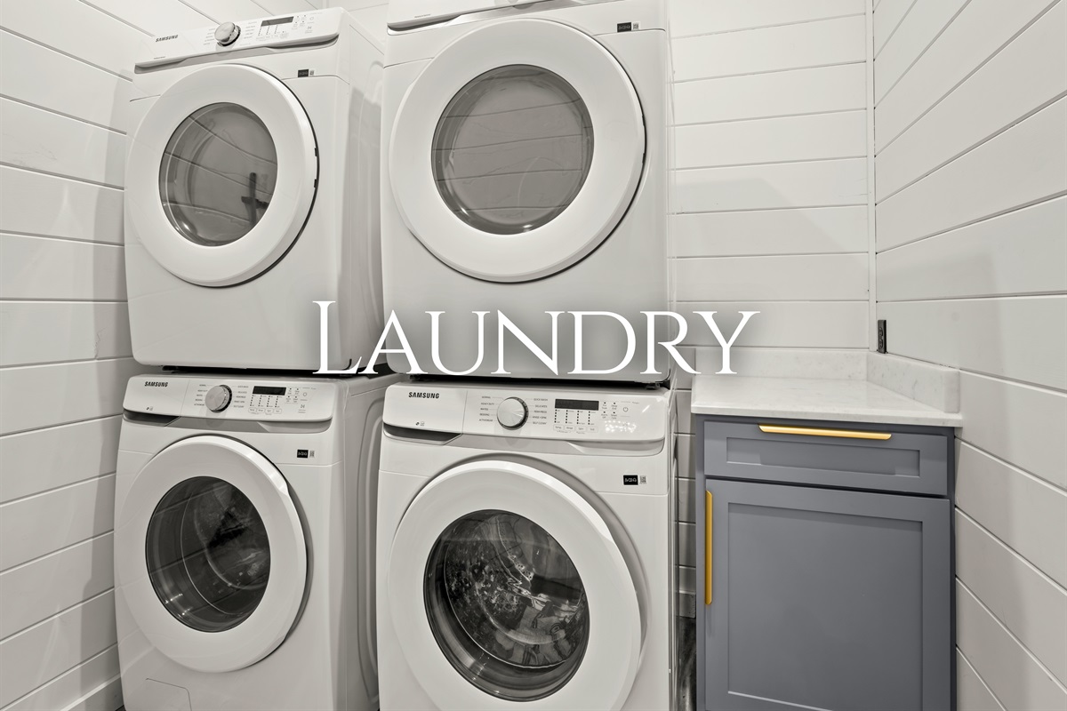 Having a full washer and dryer available makes longer stays easy and convenient, especially for larger groups.