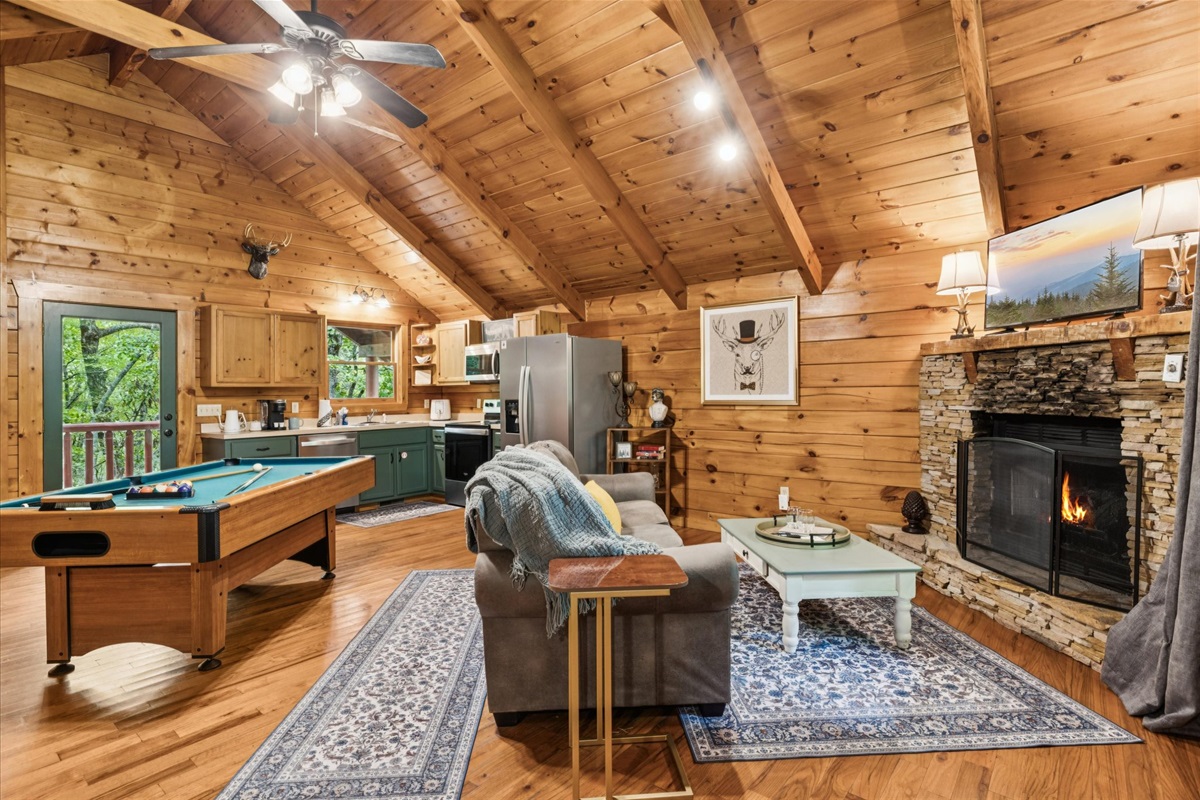 Entry level living room area