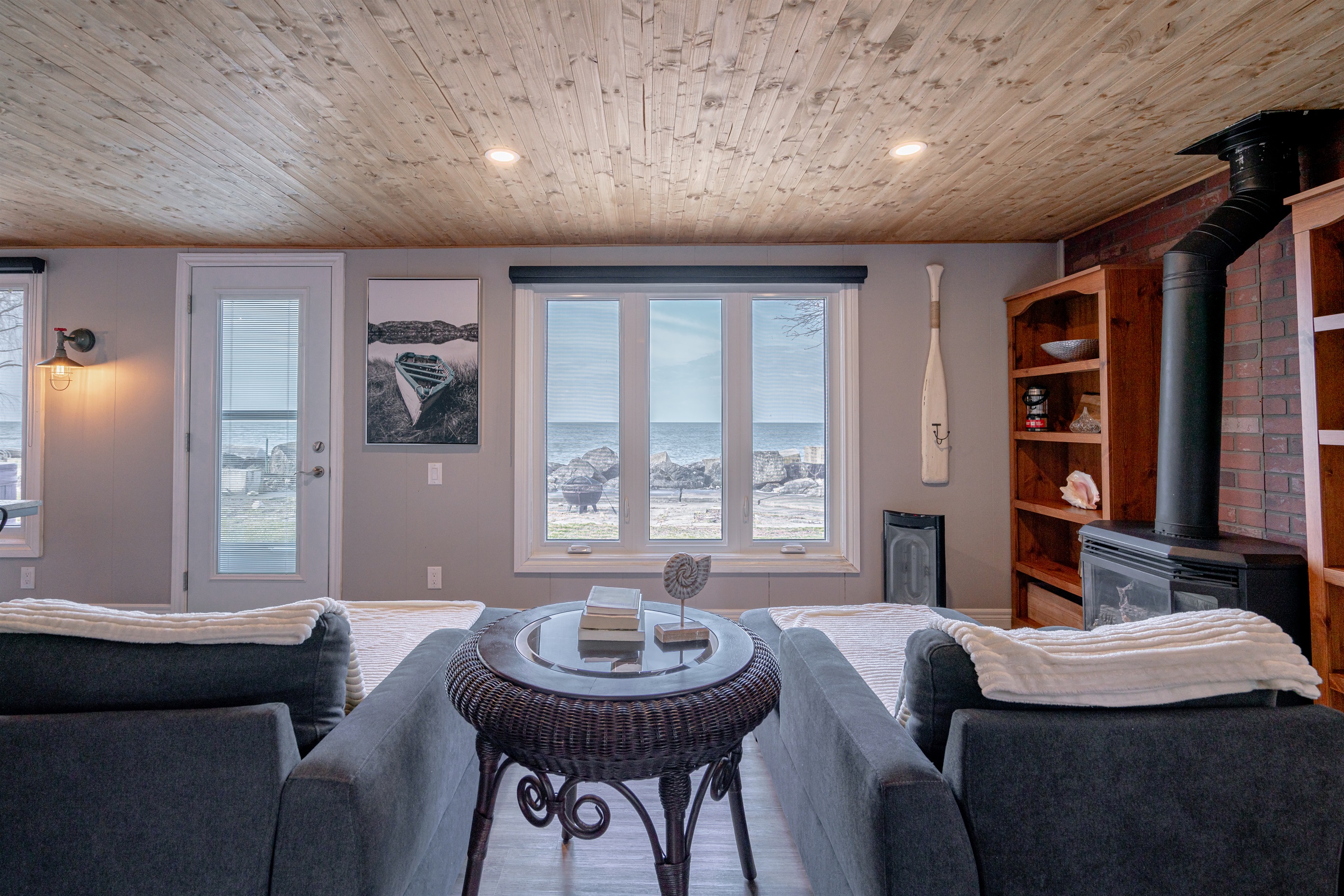 Living Room with a View of the Lake