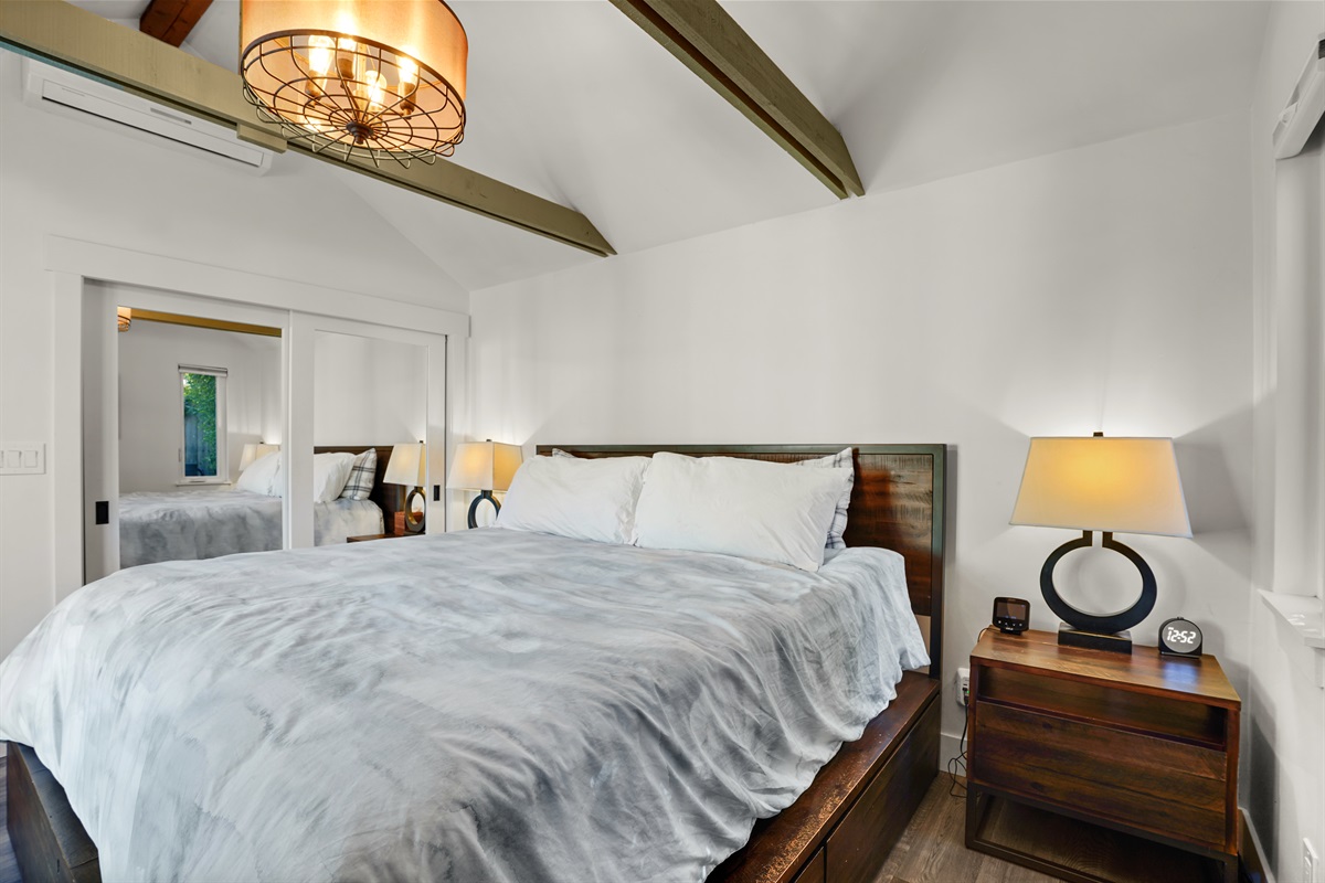 King bed and smart TV