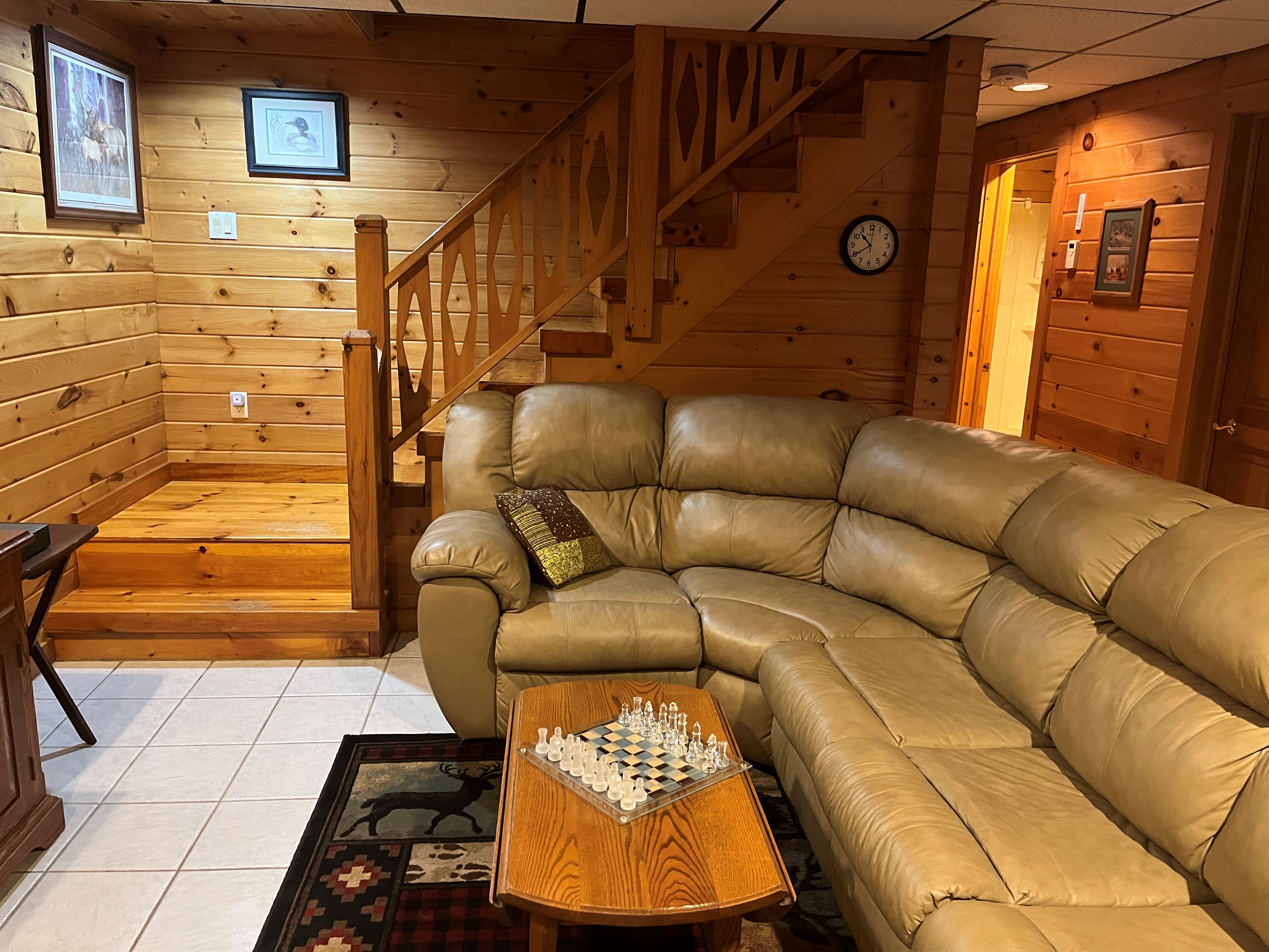 Lower level living area