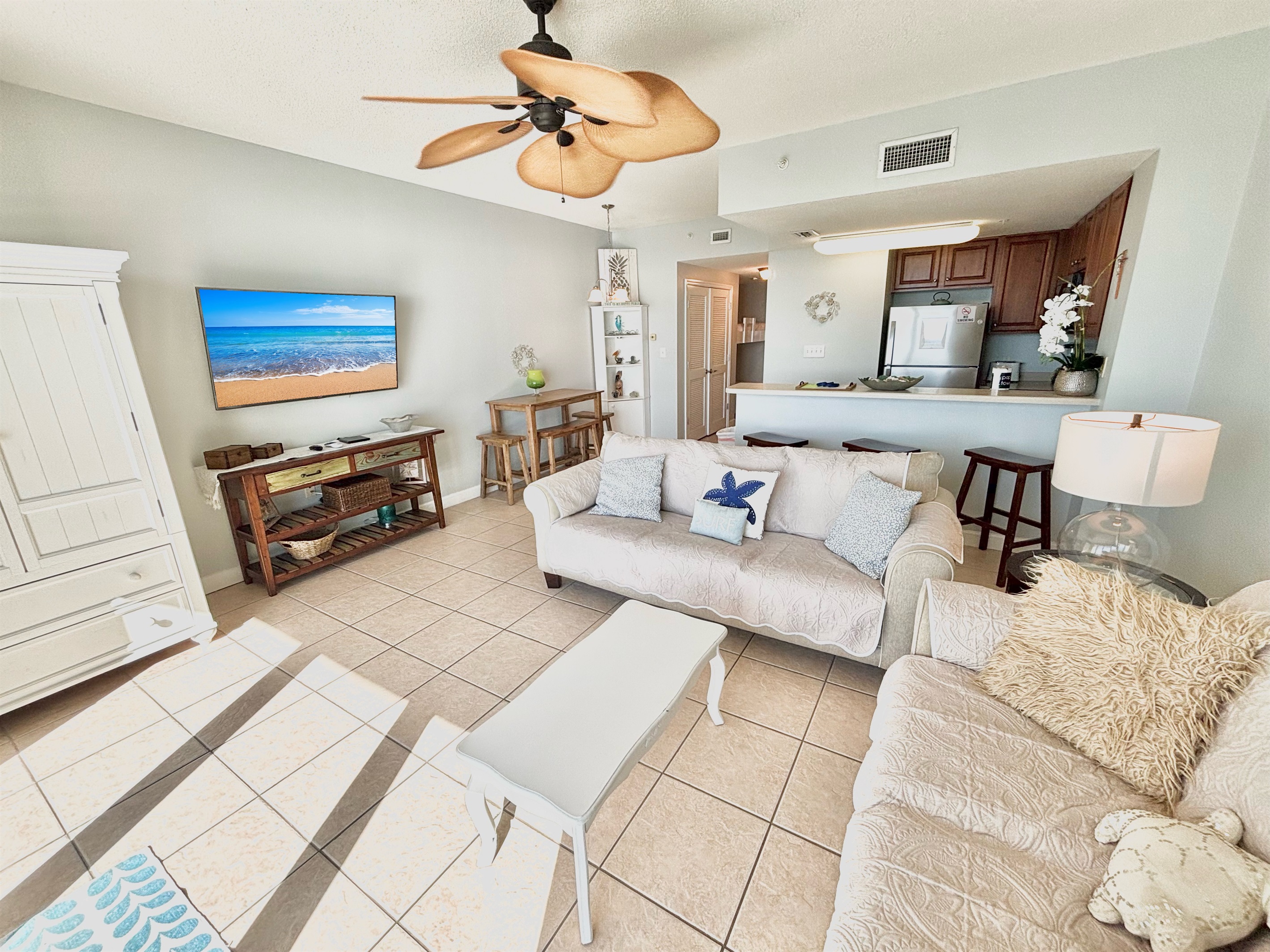 Open concept kitchen and living room