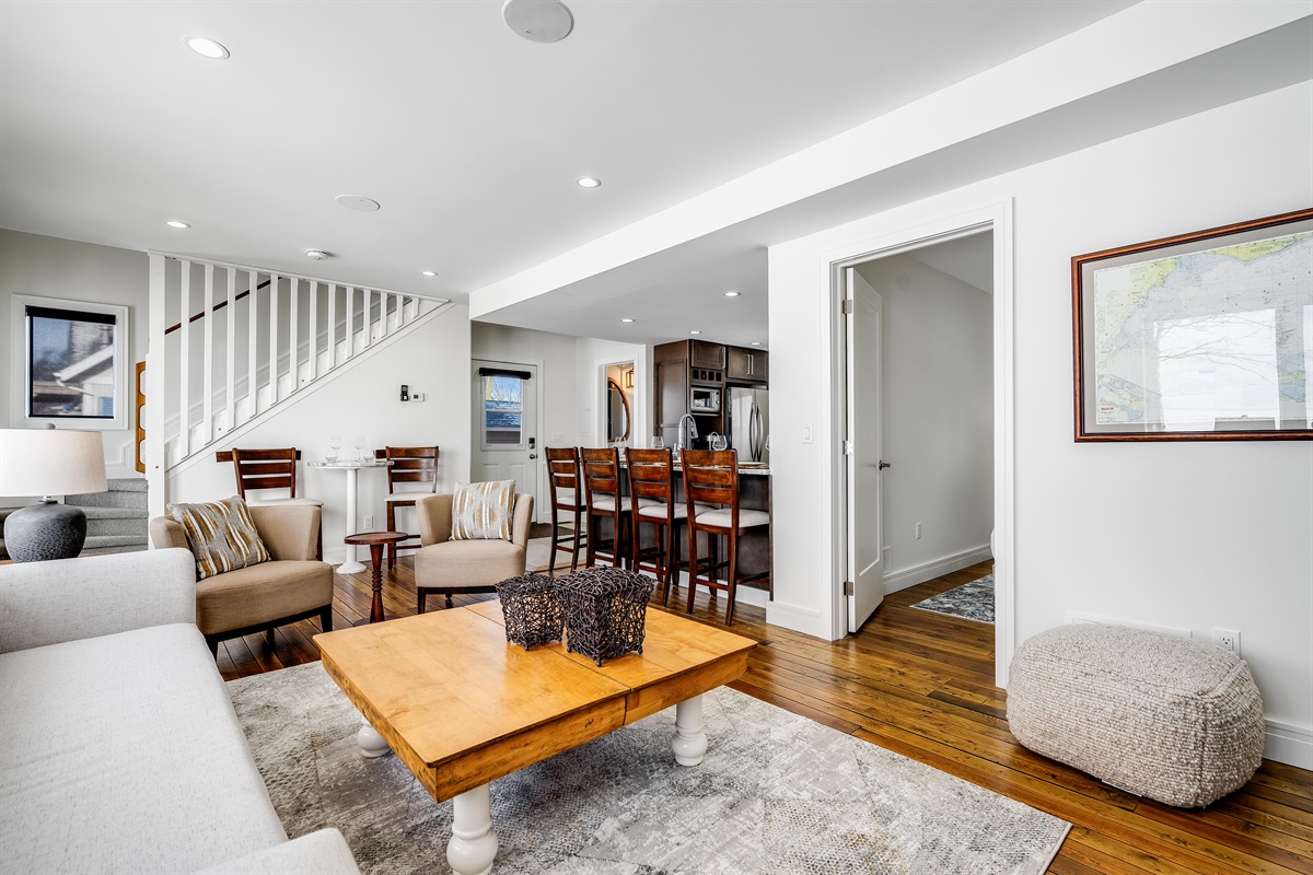 Bright, open living space with warm details.