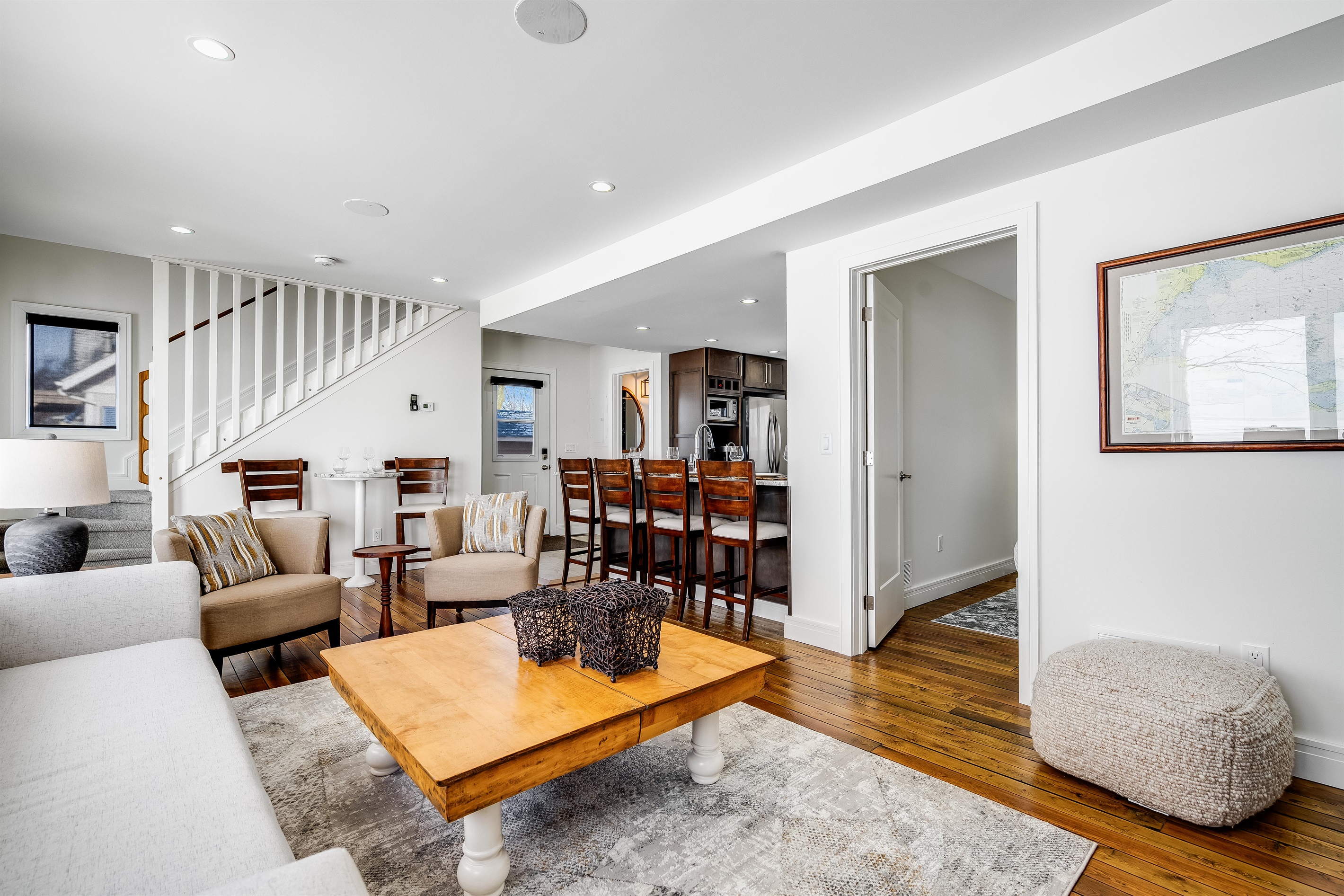 Bright, open living space with warm details.