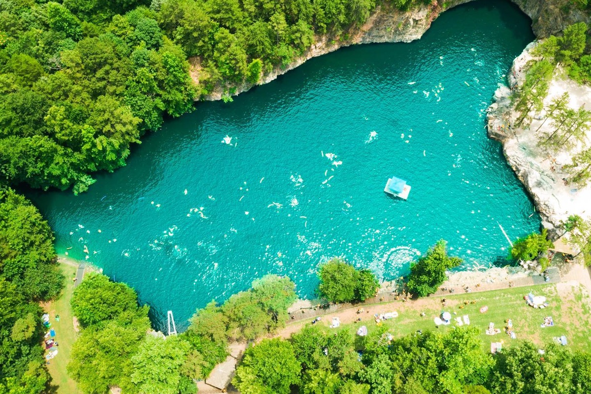Want to swim in a private quarry? Head to Carrigan Farms conveniently located 8 miles away. 