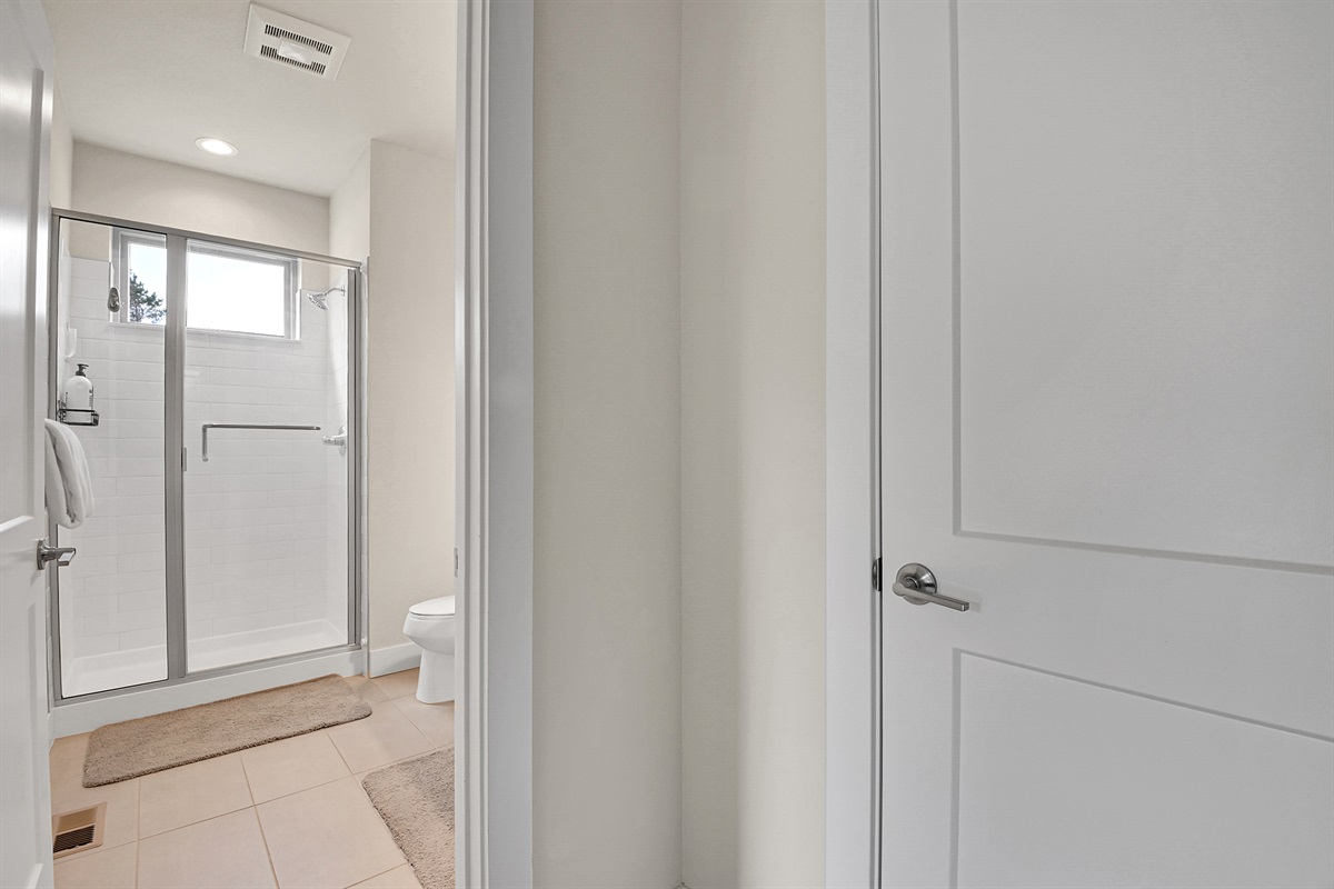 Master bedroom full bath and closet