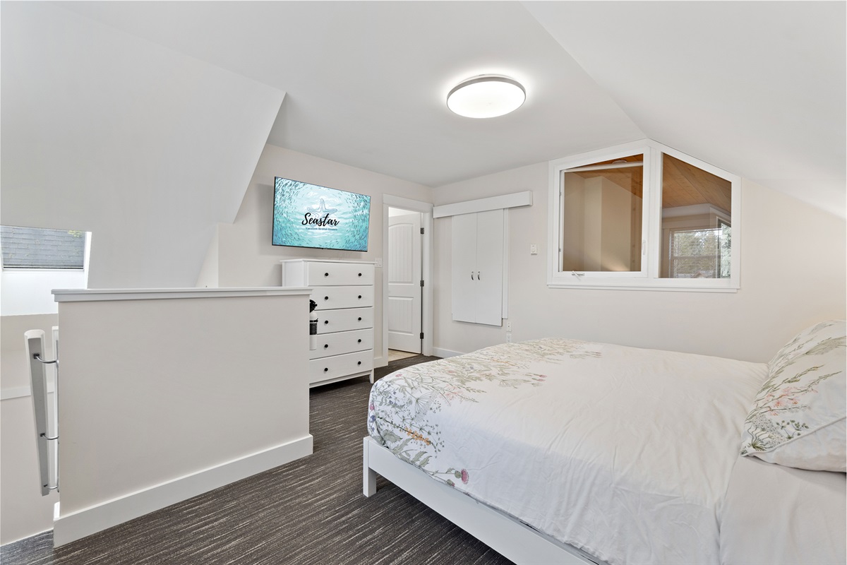 Spacious loft bedroom