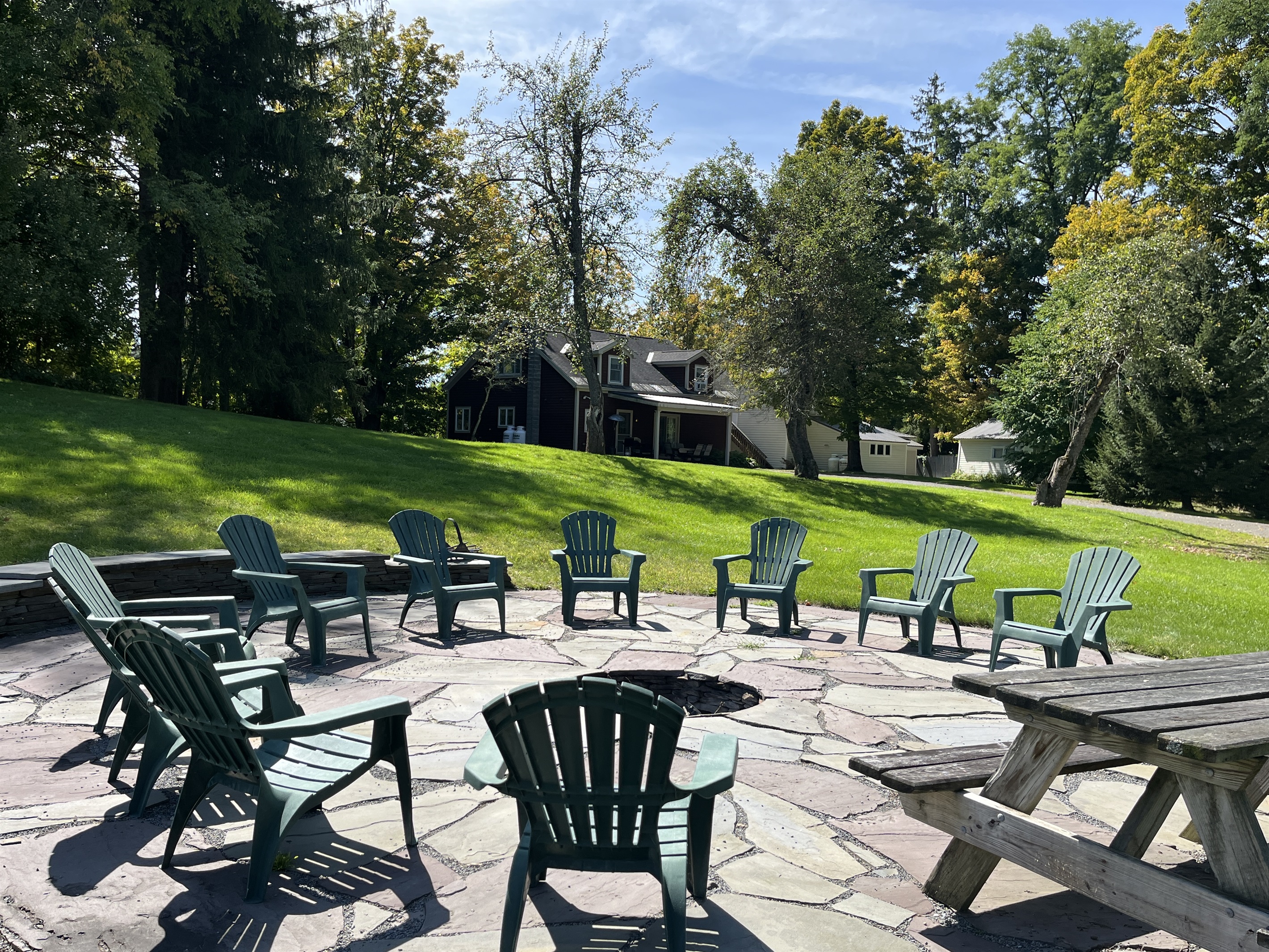 Shared fire pit with 1825 Barn and 1825 Farmhouse
