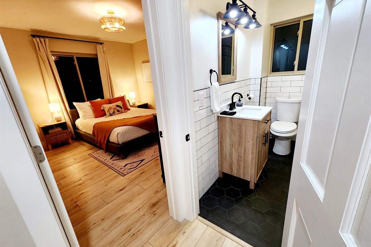 Beautiful bedroom and bathroom