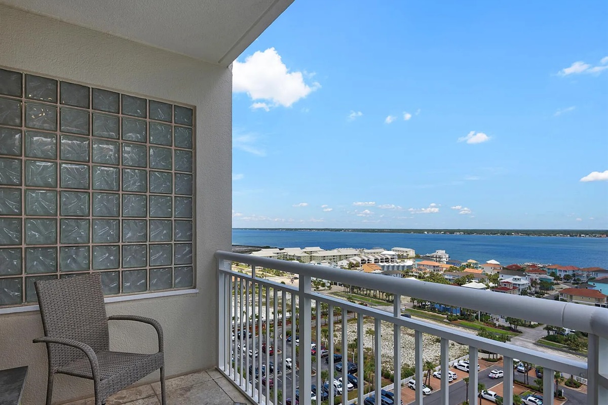 Private Balcony of 2nd King En-Suite Overlooking the Santa Rosa Sound