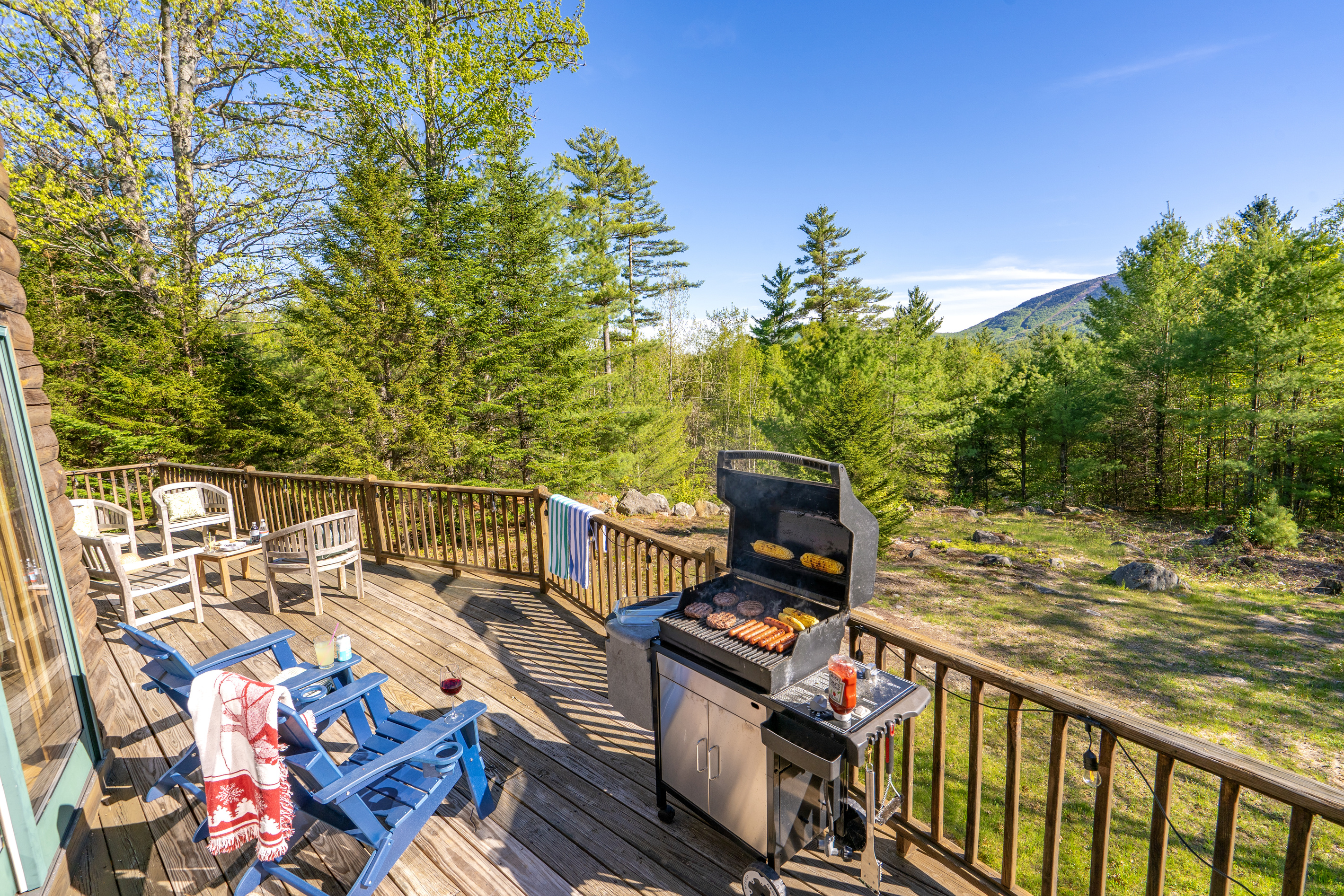 Gather on the spacious deck for al fresco dining, morning coffee, or evening cocktails.