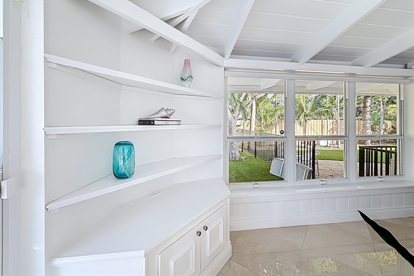 Things are white and bright. 