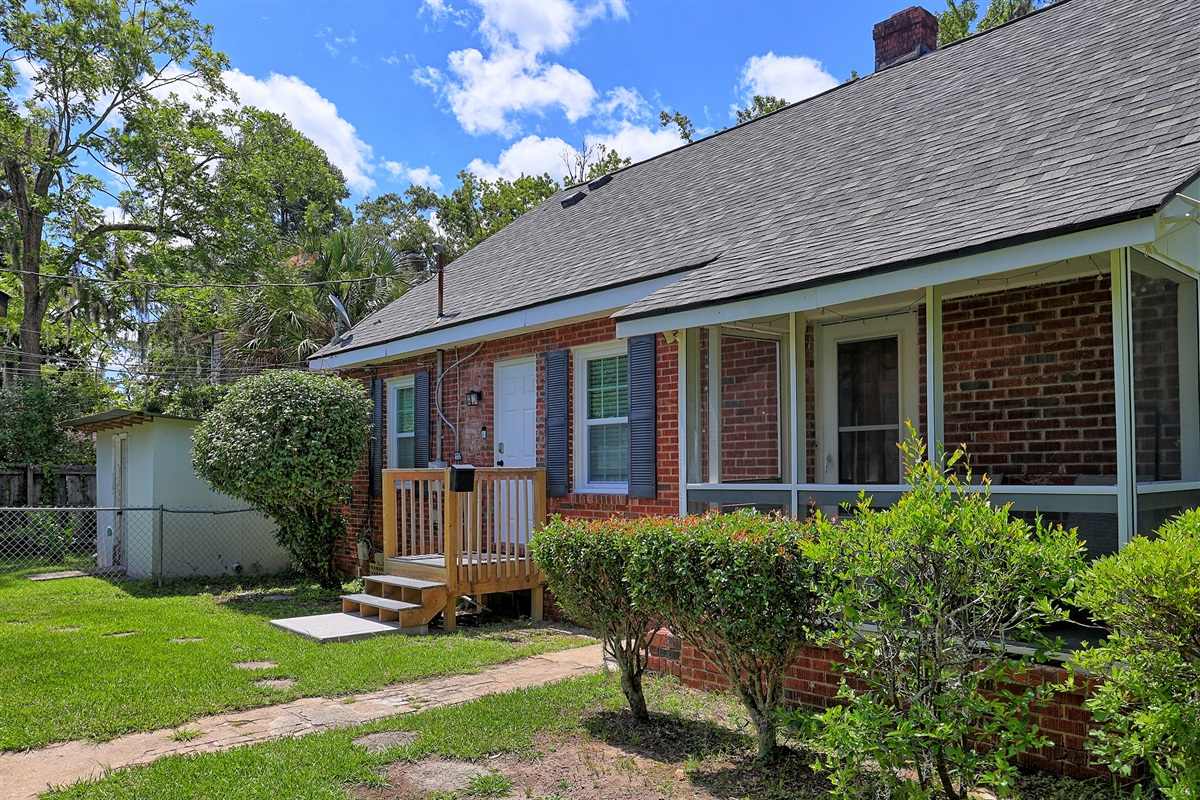 Charming brick exterior with classic Savannah character.