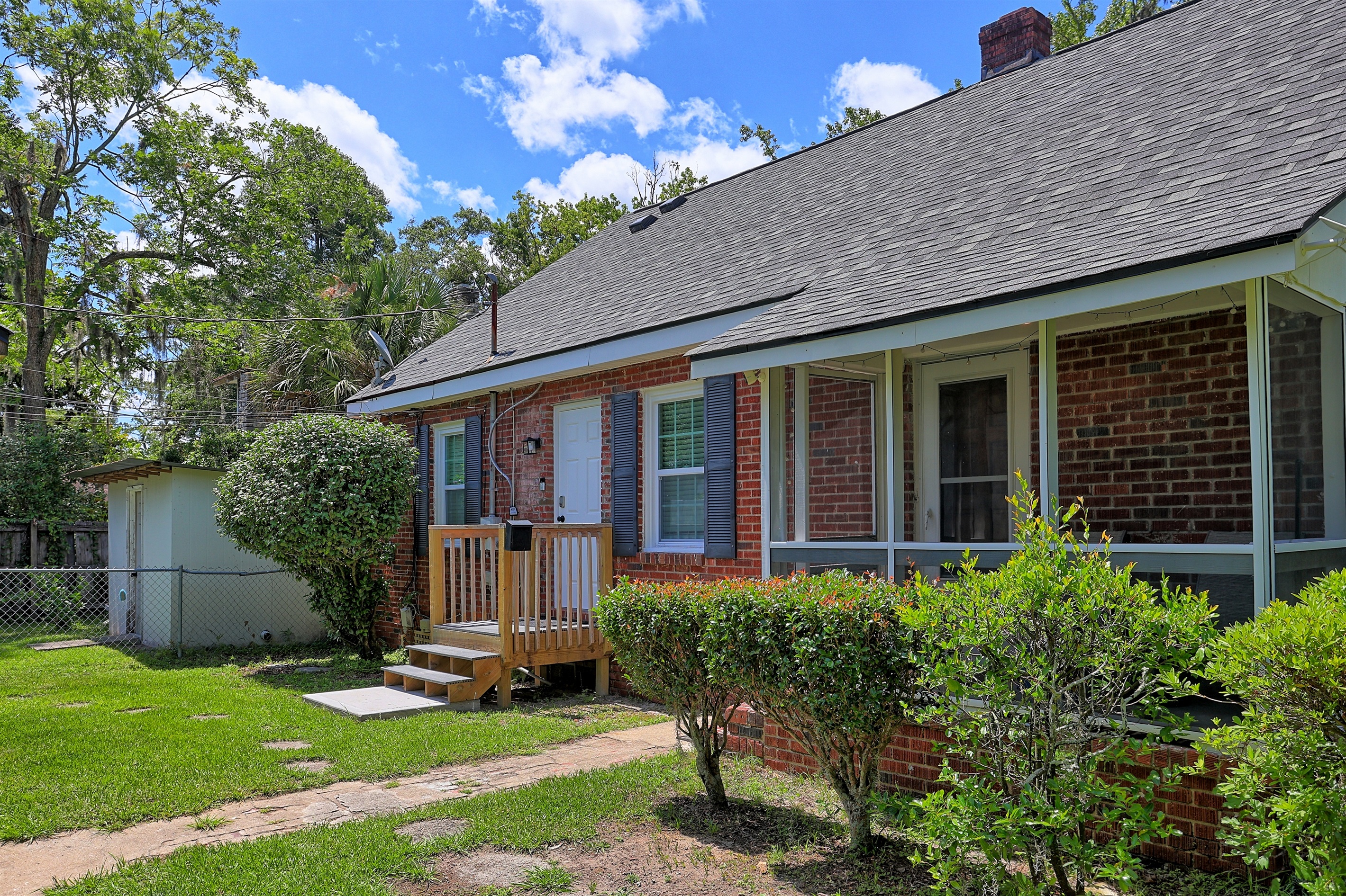 Charming brick exterior with classic Savannah character.