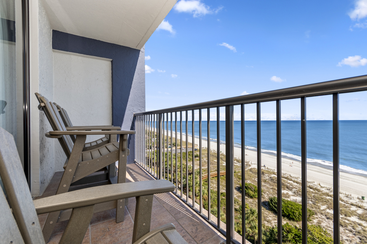 The best view in Myrtle Beach is on your private balcony. Plenty of privacy on the 10th floor and no view of neighbors. 