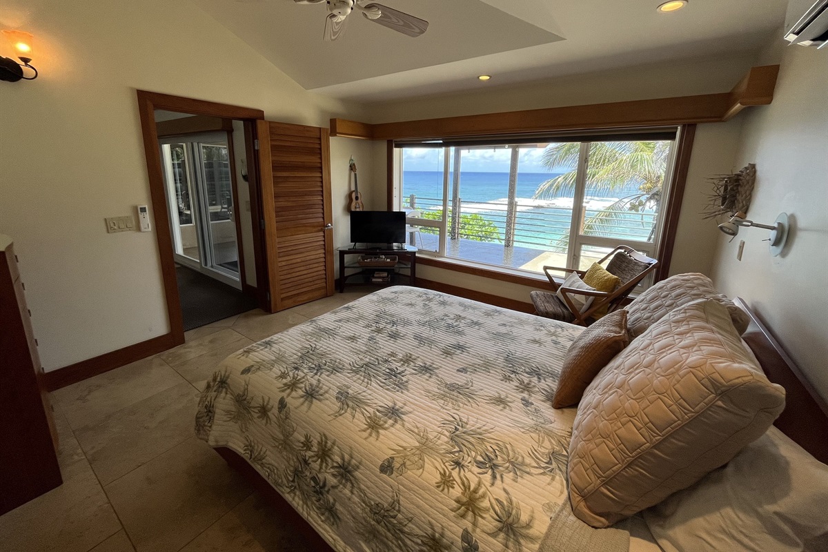 Photos just can't capture how majestic this master bedroom beach view truly is.