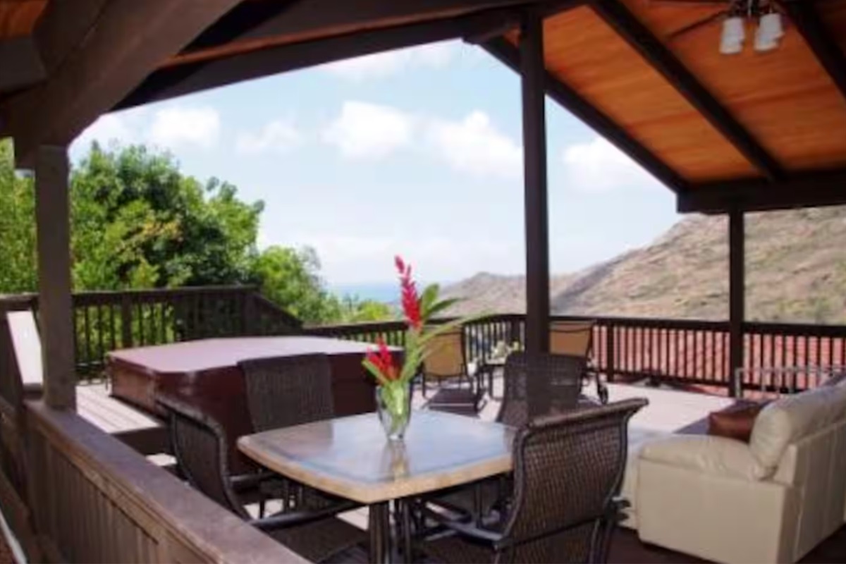 This is where you will spend most of your time! Private hot tub, great area for relaxing!