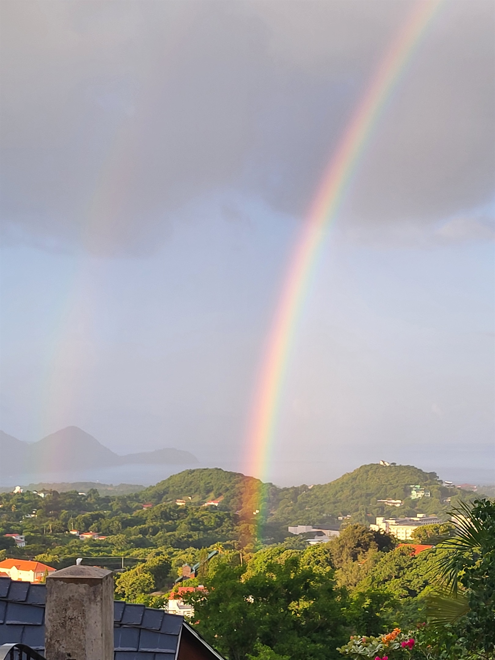 First morning rainbow to greet you hello