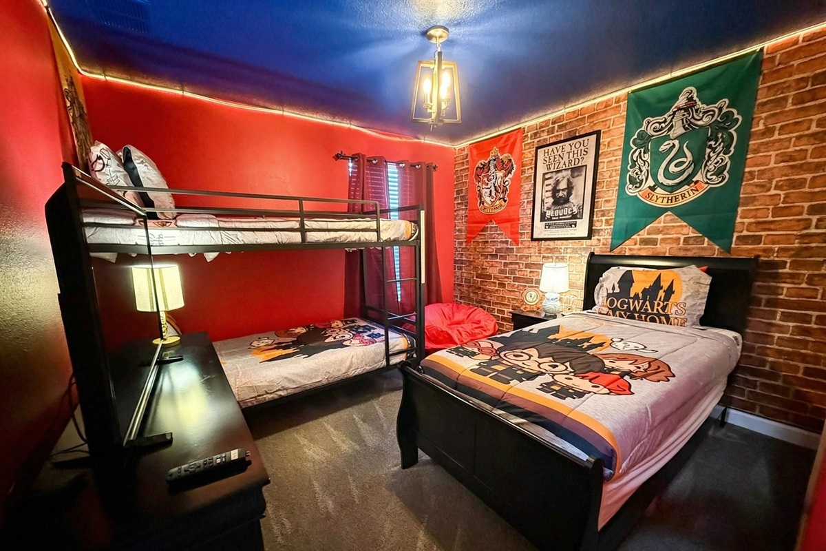 Your kids will love the LED lights in the themed rooms. 