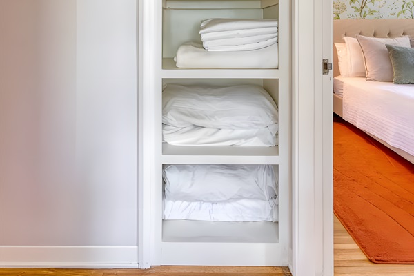 Extra Linens and pillows for your comfort