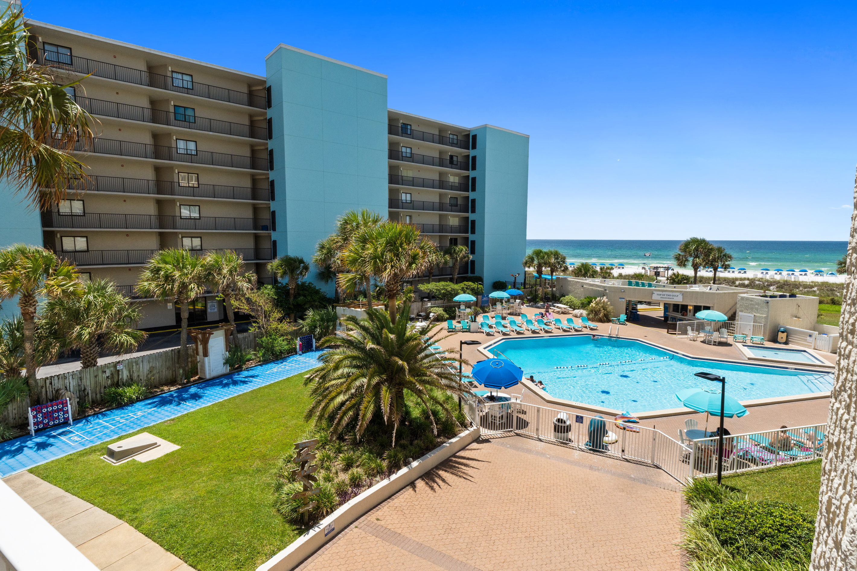 Pool and Beach View from Common Area