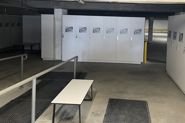 Garage ski lockers