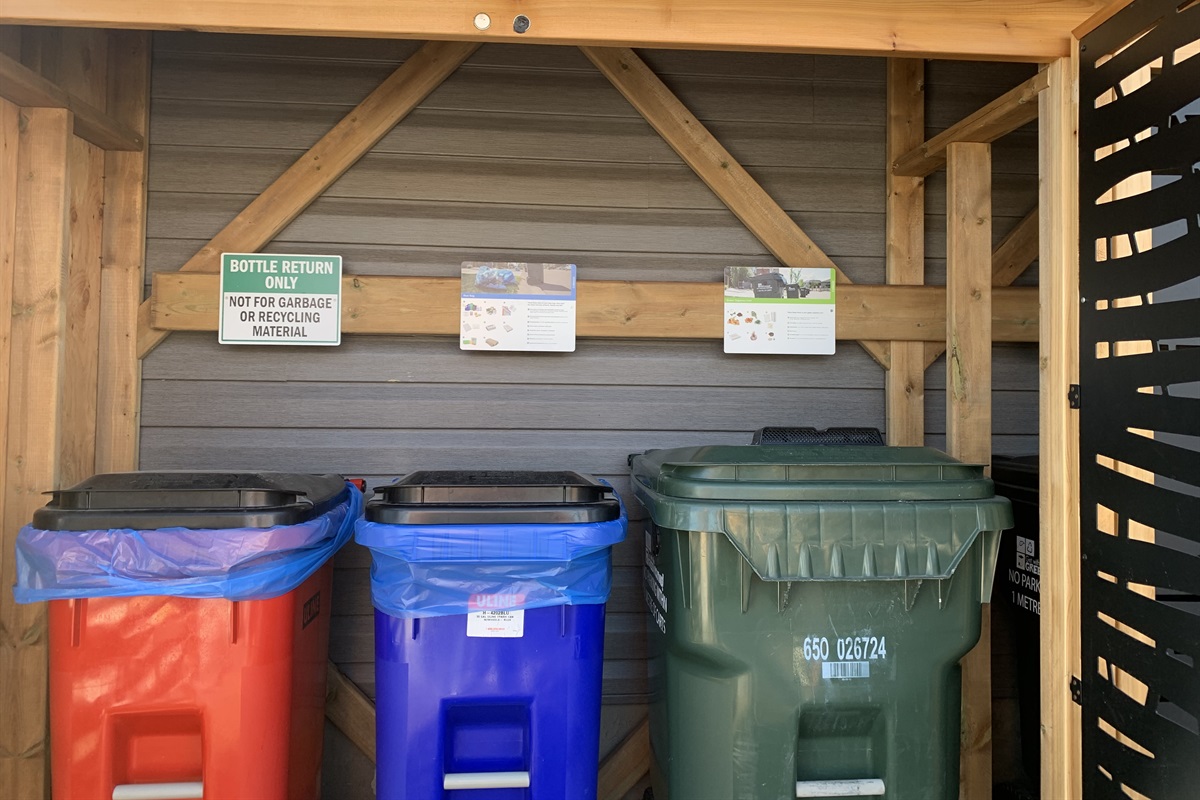 DRAGON FLY INN ECO CENTER. REDUCE, RE-USE AND RECYCLE IS EASY TO SAY, BUT HARDER TO DO. WE NEED YOUR HELP!PLEASE BRING DOWN YOUR GARBAGE RECYCLEABLES AND SEPERATE INTO BINS PROVIDED.