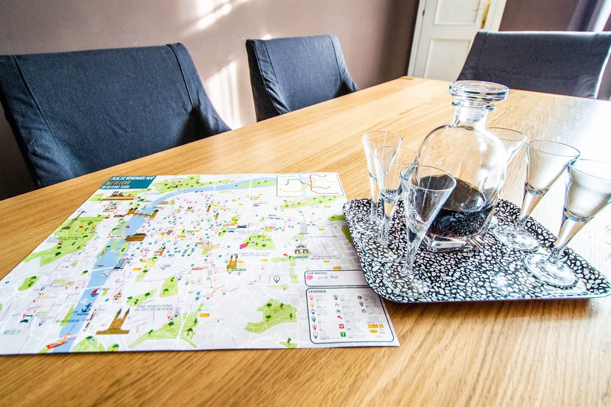 Our self-designed map with tips and hints about Prague for all our guests