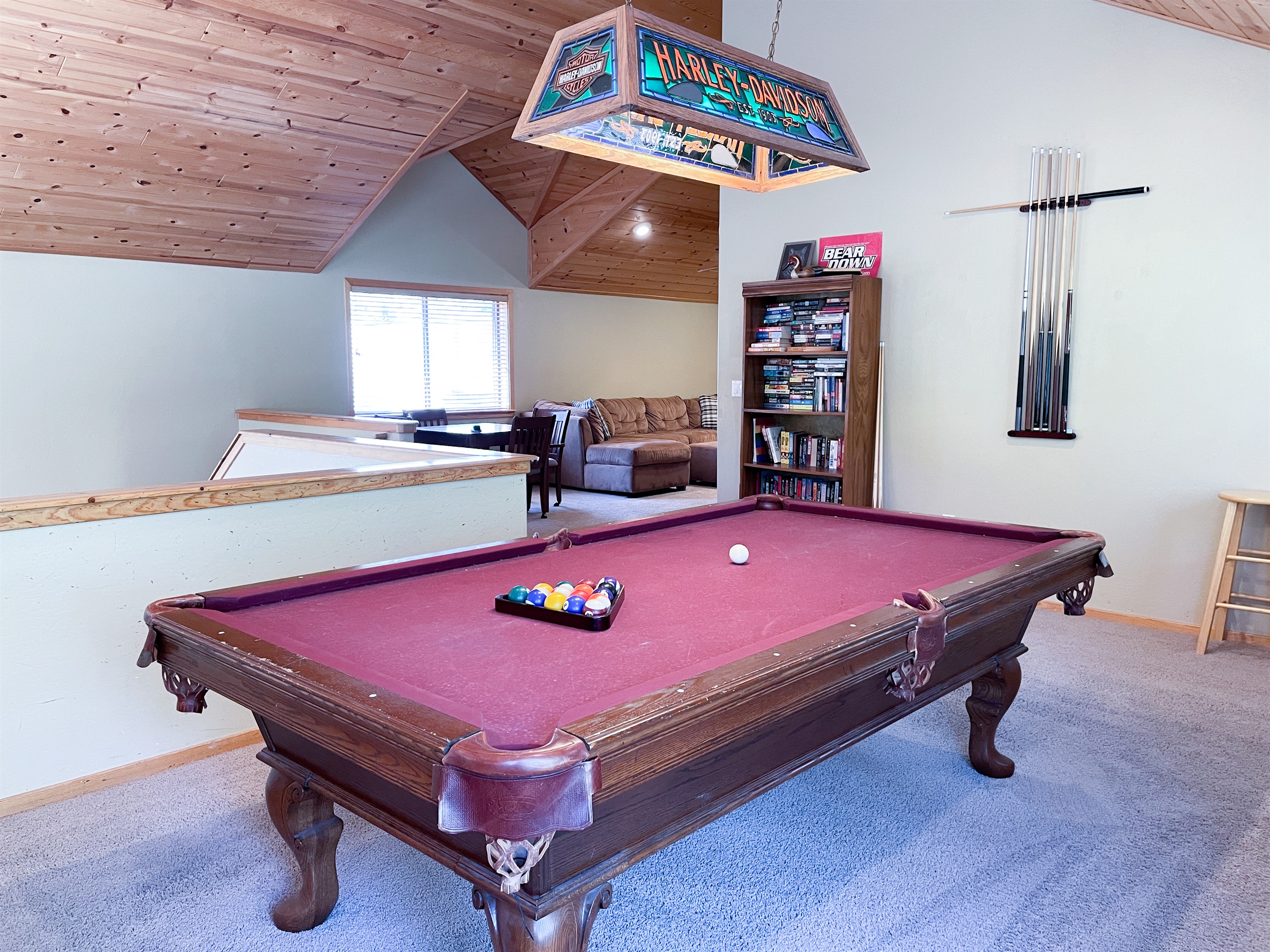 Pool table in Upstairs Loft