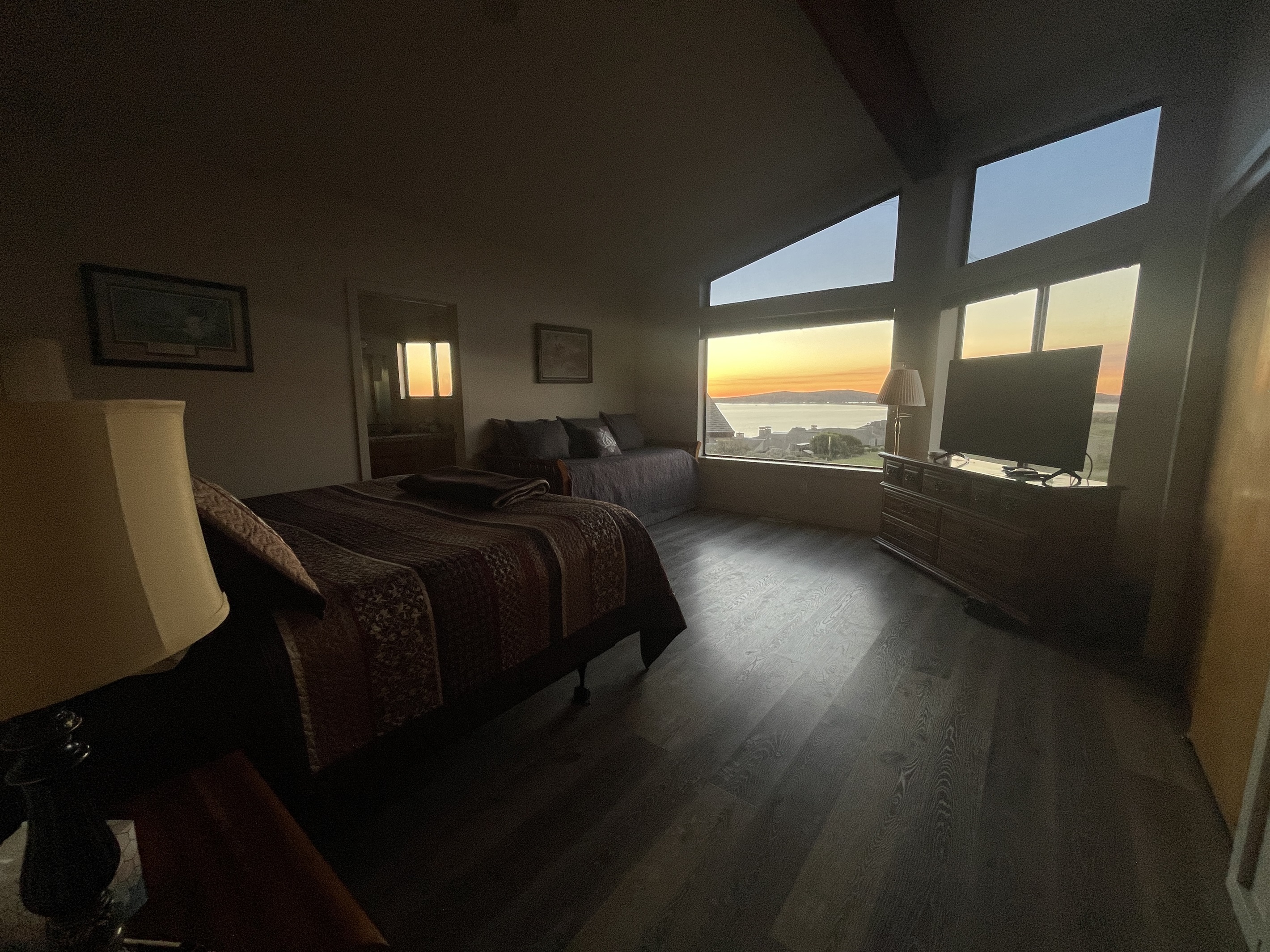 Sunset views out mstr bdrm #1 windows