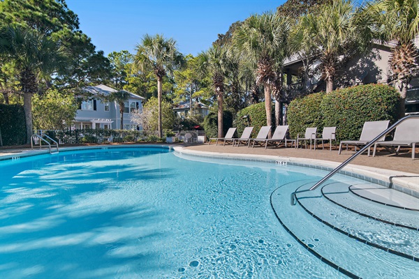 At The Seashell 30A you have access to two community pools within a very short walk of the home. Beautiful and well maintained. 