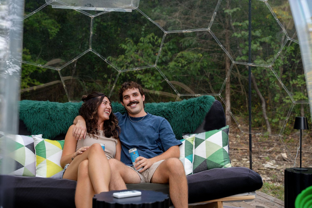 Curl up beneath the stars in your private climate-controlled dome.
