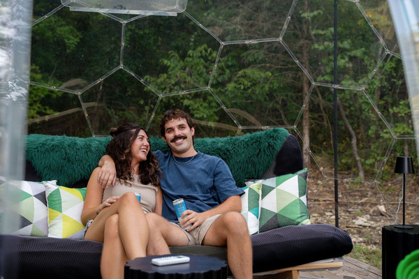 Curl up beneath the stars in your private climate-controlled dome.