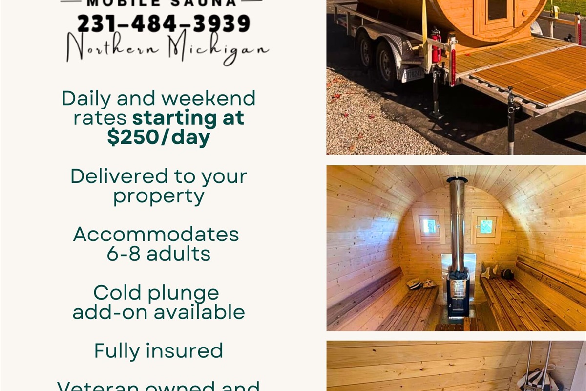 Mobile Sauna Rental Available! Ask for more details!