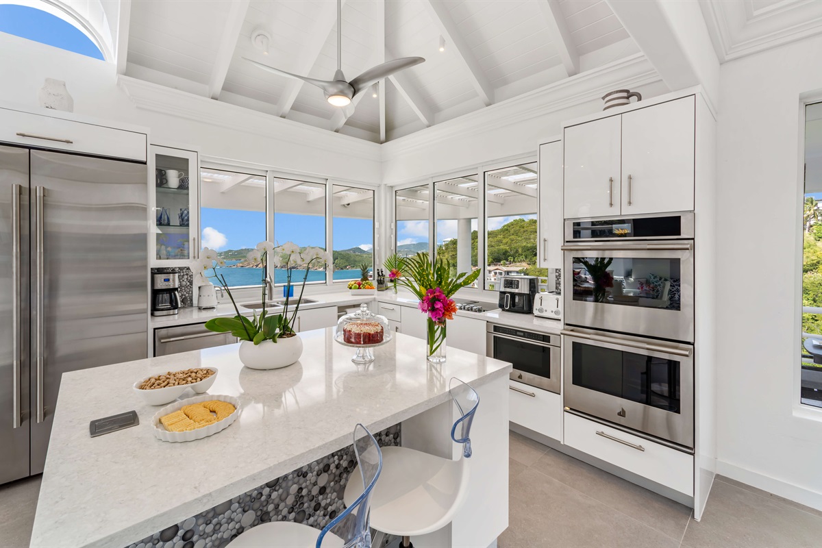A gorgeous view while cooking or just gathering in the kitchen.