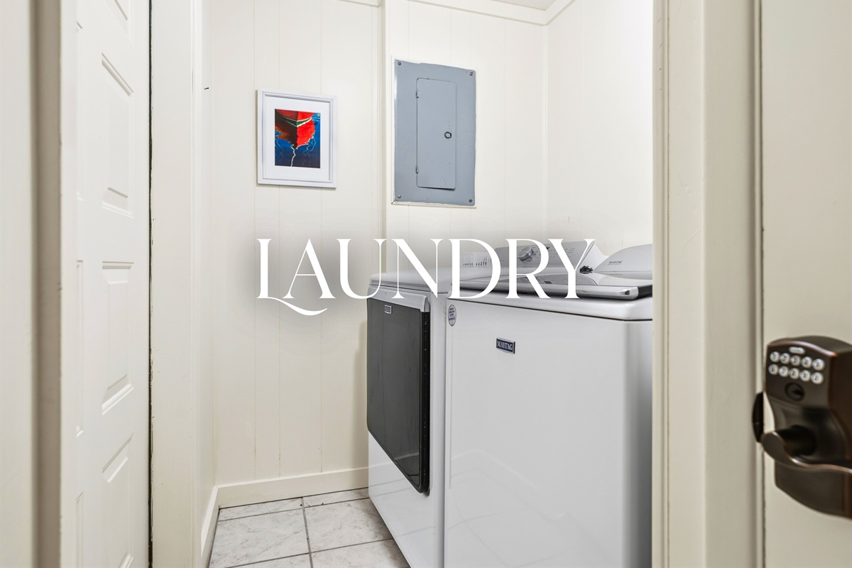 Make use of this additional laundry area where the added convenience is especially helpful for longer stays or larger groups.