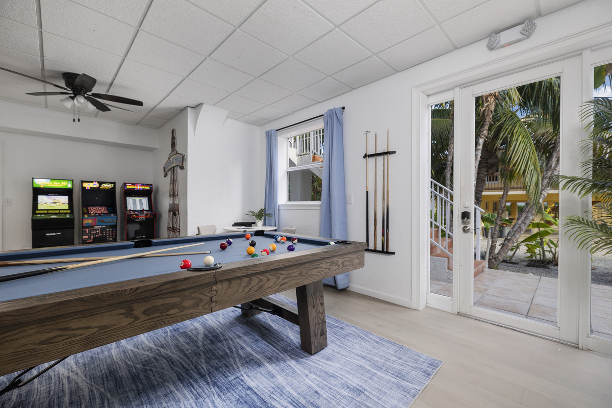 A custom themed keys billiard room for your enjoyment.