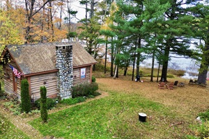 Fall at this historic Maine Log Cabin
