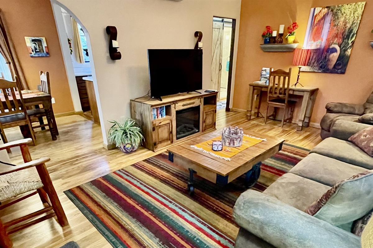 Relax and unwind in this cozy southwestern living room.