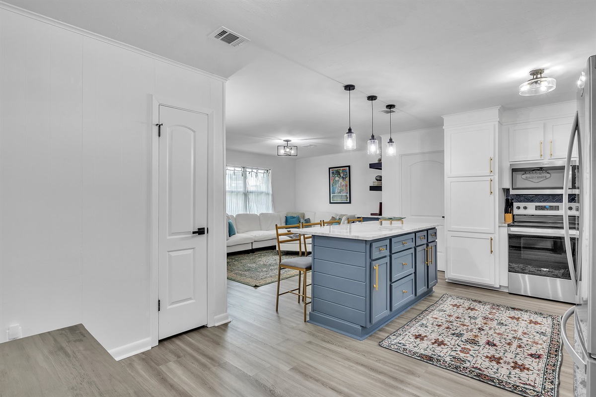 kitchen and dining