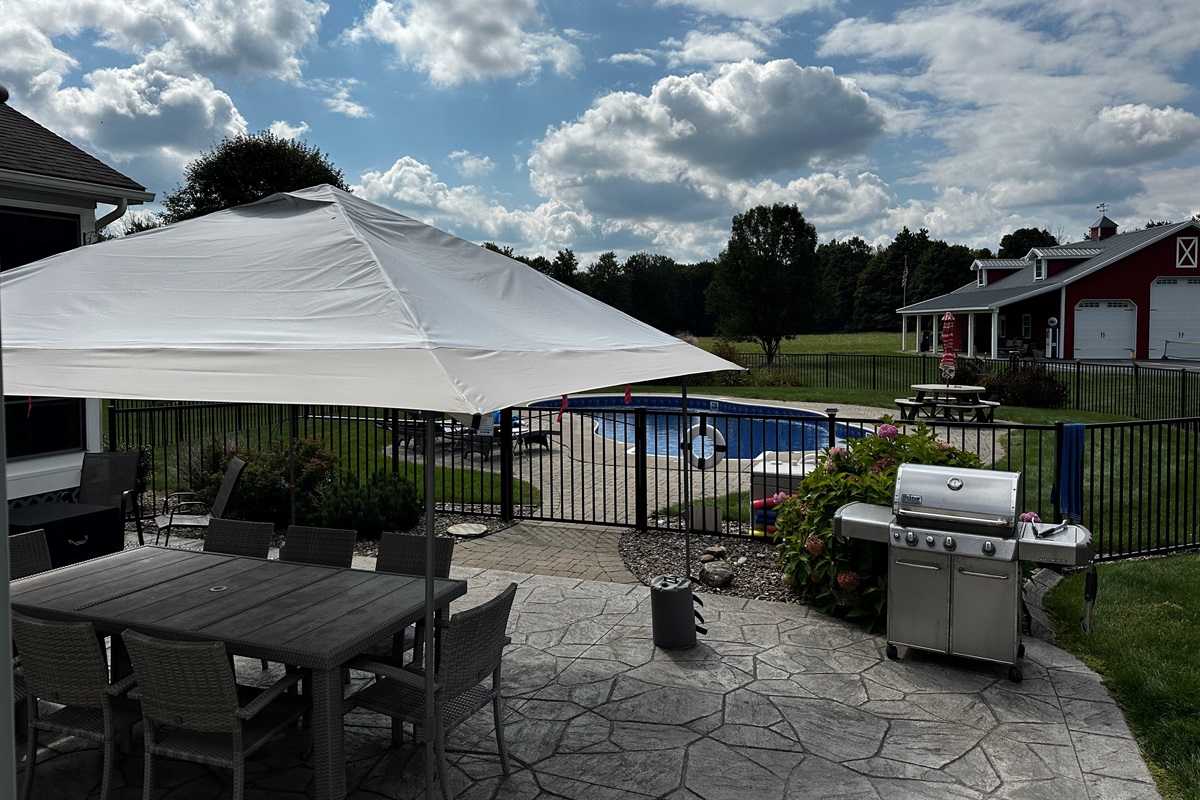 Outdoor Patio Area with multiple areas to Relax and Entertain
