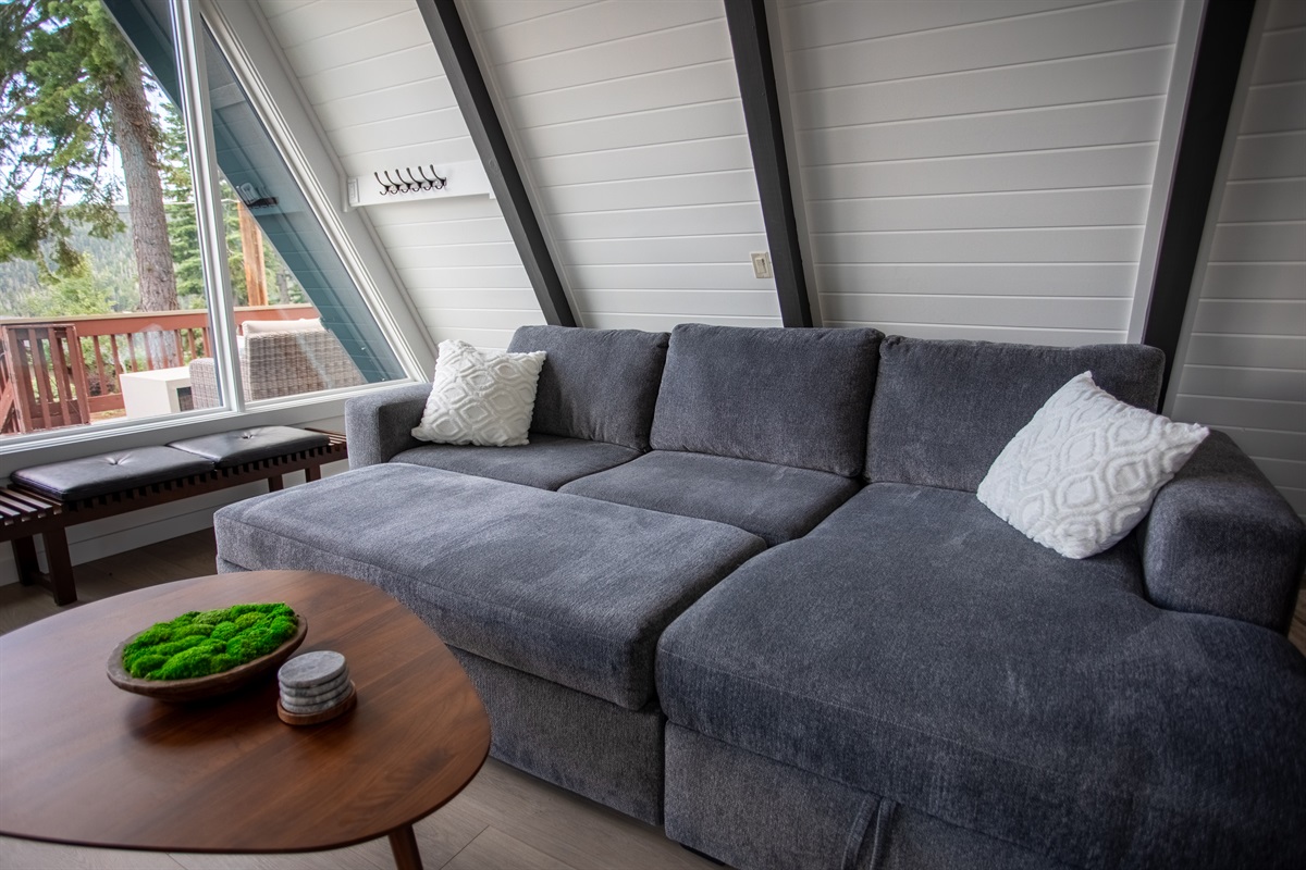 Put your legs up or use it at as a sleeper couch.