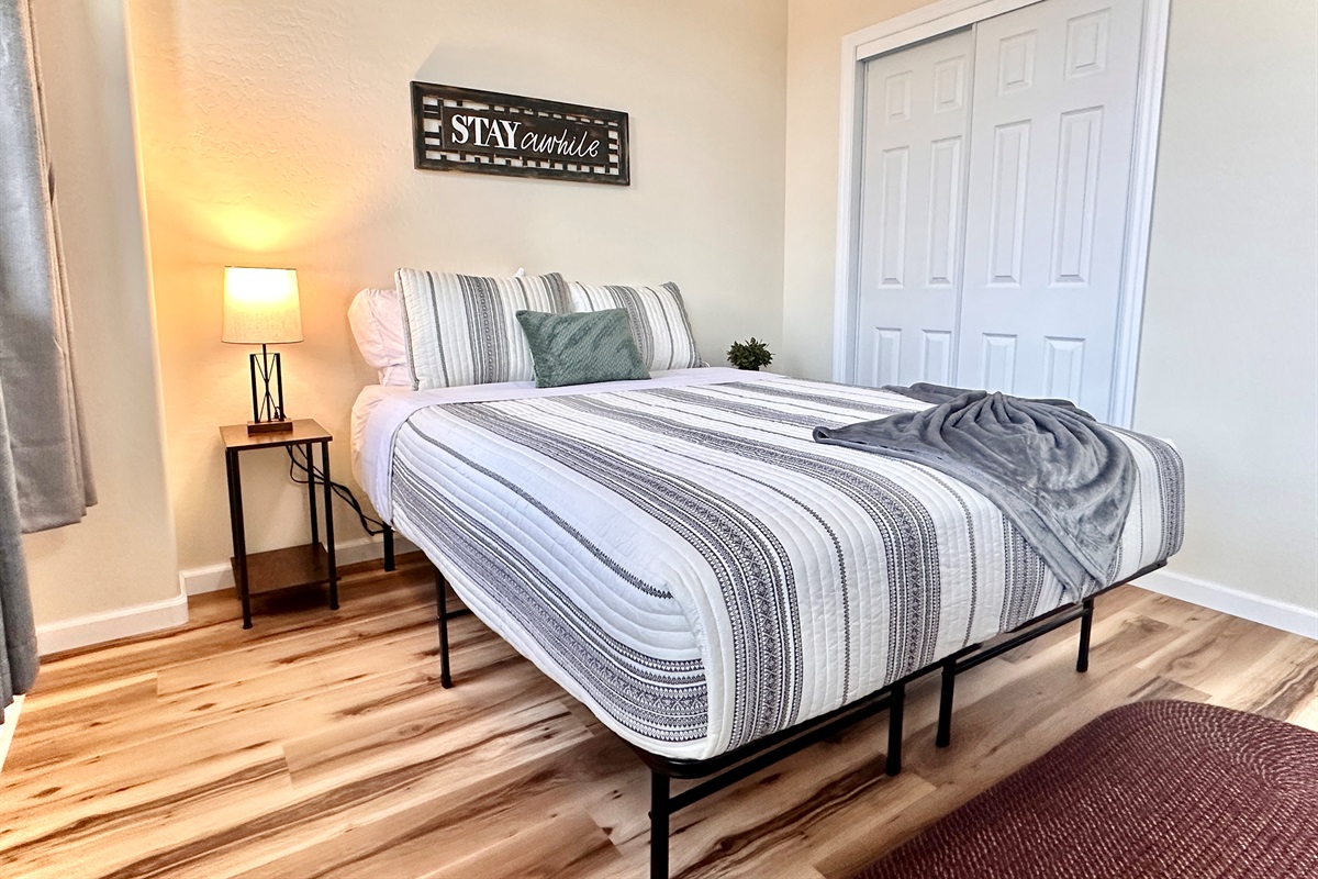 Nice sized closet for plenty of storage space