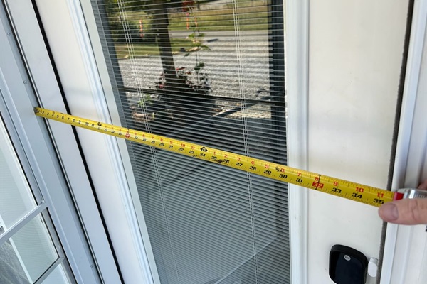 Front door with step free access & wide door. 