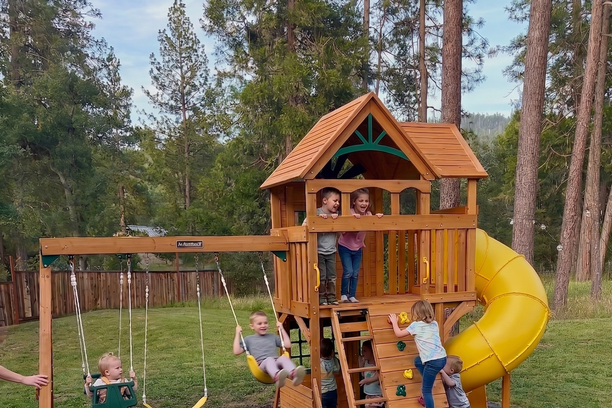 We recently installed a brand-new playhouse for the enjoyment of children in your group, providing a fun and exciting space for kids to play and explore.