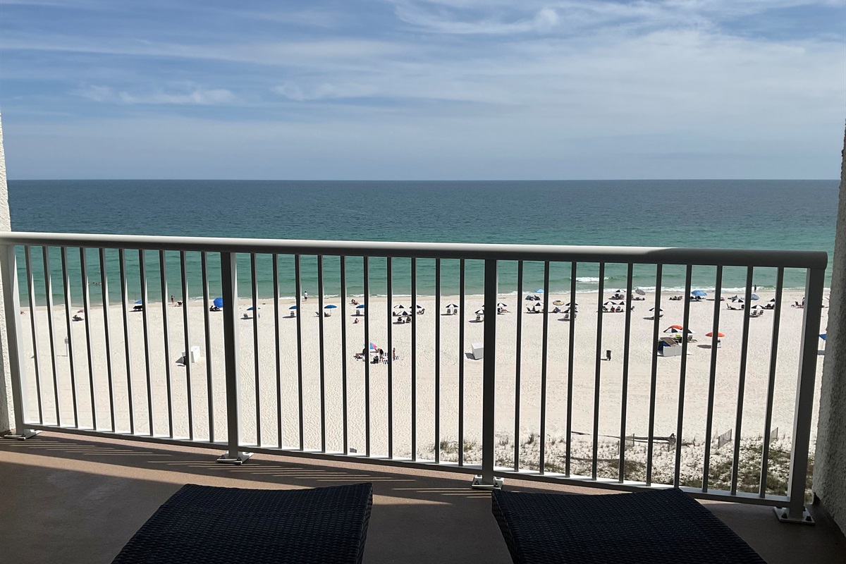 Perspective from the lounge chairs