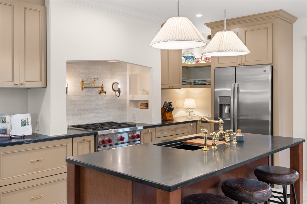 Cook a homemade meal in our top of the line kitchen