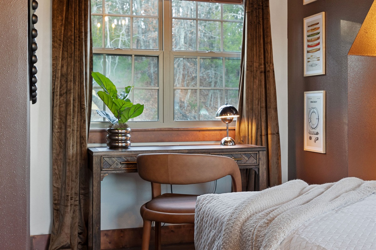 Work space in lower level bedroom!